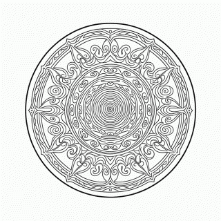 Mandala maori Complexa para colorir