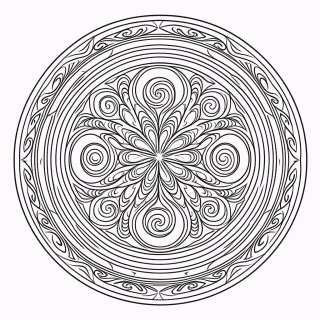 Mandala maori Simples para colorir