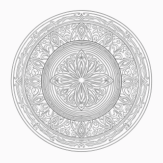 Mandala mistica Media para colorir