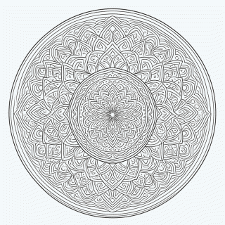 Mandala mistica Profissional para colorir