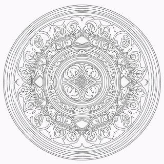 Mandala mistica Simples para colorir