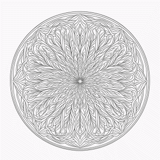 Mandala natural Avancada para colorir