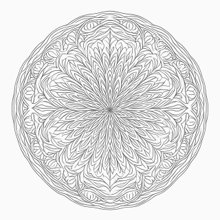 Mandala natural Complexa para colorir