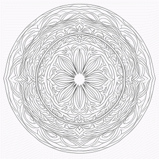Mandala natural Media para colorir
