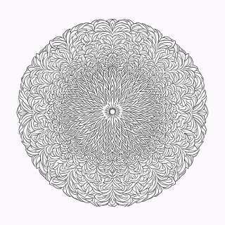 Mandala natural Profissional para colorir