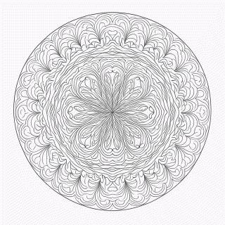 Mandala natural Simples para colorir