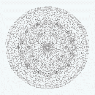 Mandala oriental Avancada para colorir