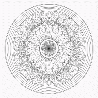 Mandala oriental Simples para colorir