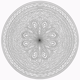Mandala tibetana Avancada para colorir