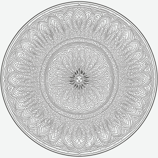 Mandala tibetana Profissional para colorir