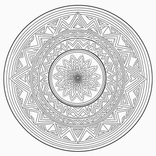 Mandala tribal Complexa para colorir