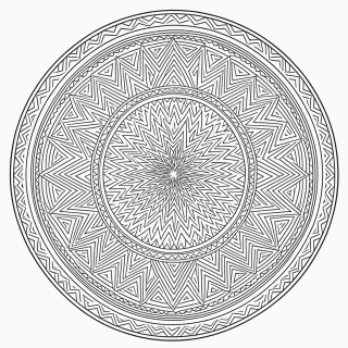 Mandala tribal Profissional para colorir