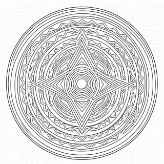 Mandala tribal Simples para colorir