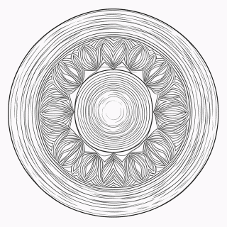 Mandala zen Avancada para colorir