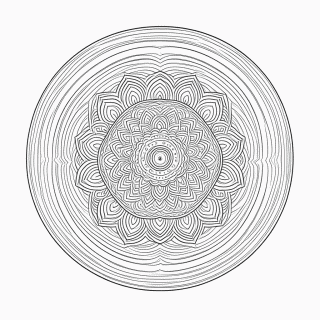 Mandala zen Complexa para colorir