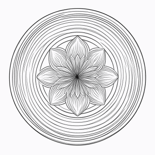 Mandala zen Media para colorir