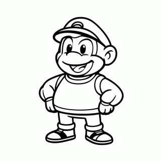 Luigi Irmao Verde para colorir