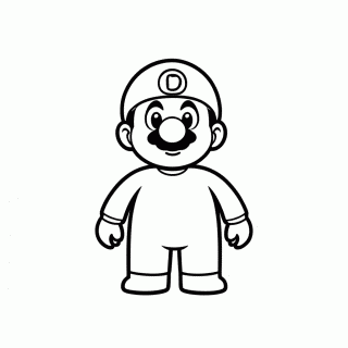 Mario Classico — Mario Bros para Colorir
