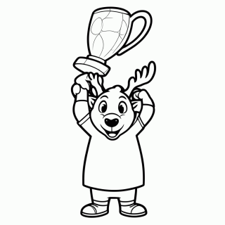 Maple com a Taça para colorir