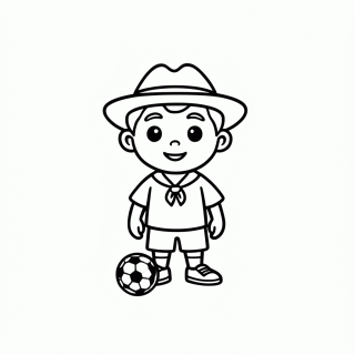 Gauchito (Copa 1978) para colorir