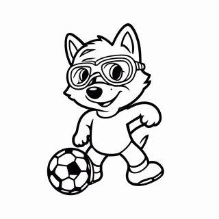 Zabivaka (Copa 2018) para colorir