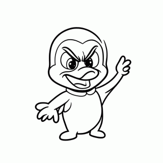 Donald Bravo Zangado para colorir