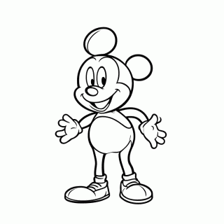Mickey Classico — Mickey Mouse para Colorir