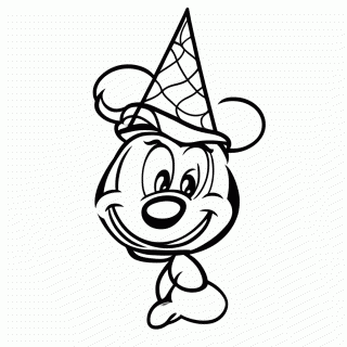 Mickey Com Magica Chapeu para colorir