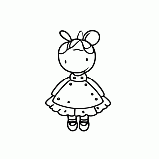 Minnie Vestido Bolinhas para colorir