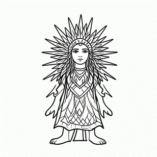 Guaraci, Deus do Sol para colorir
