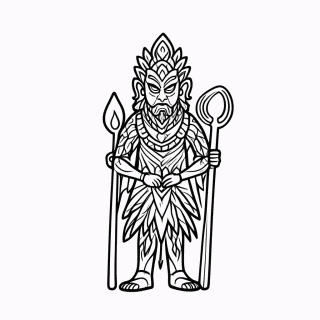 Jurupari, o Espírito para colorir