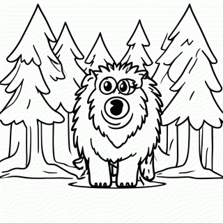 Mapinguari para colorir