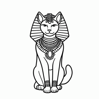 Bastet para colorir