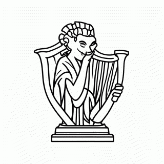 Apolo Sol Lira — Mitologia Grega para Colorir