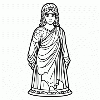 Athena Deusa Sabedoria Coruja para colorir