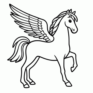 Pegasus Cavalo Alado para colorir