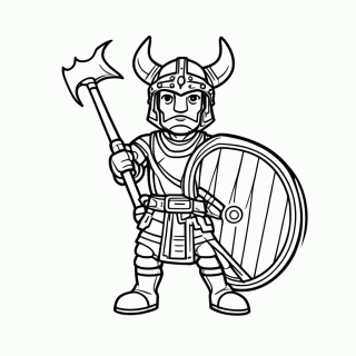 Guerreiro Viking para colorir