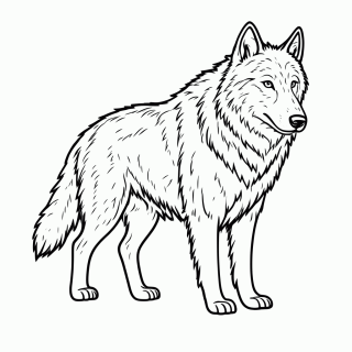 Lobo Fenrir — Mitologia Nórdica para Colorir