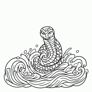 Serpente Marinha para colorir