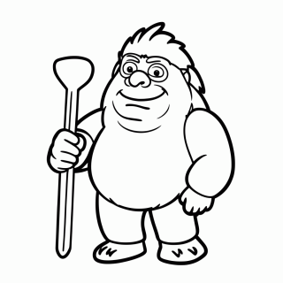 Troll da Montanha para colorir