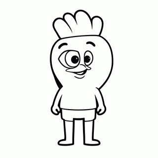 Mike Wazowski Bola Verde Um Olho para colorir