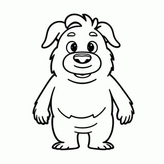 Sulley Grande Azul Peludo — Monstros S.A. para Colorir