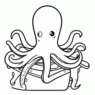 Kraken para colorir