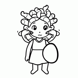 Medusa para colorir