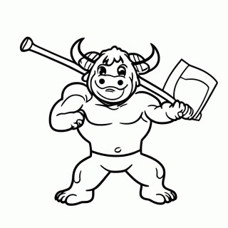 Minotauro para colorir