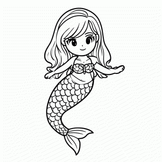 Sereia Monstro para colorir