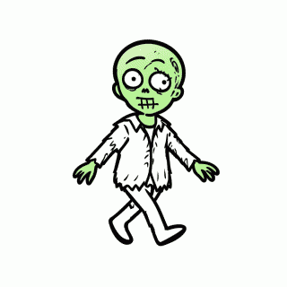 Zumbi para colorir