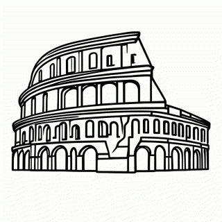 Coliseu Romano para colorir