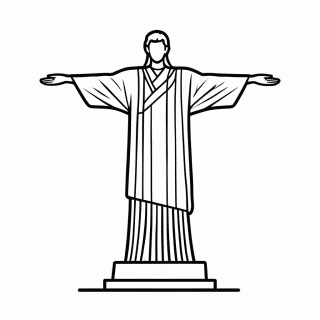 Cristo Redentor para colorir
