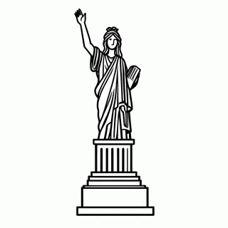 Estatua Da Liberdade para colorir